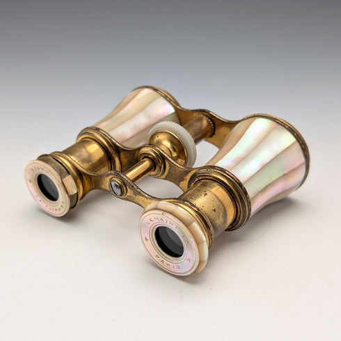 French antique mother-of-pearl opera glasses and binoculars LEMAIRE